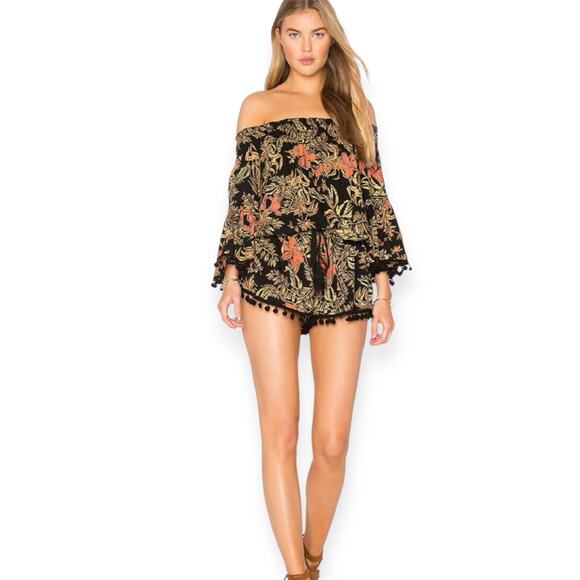 RAGA Anthropologie Revolve Romper Boho Fringe Festival Western Beach - Picture 1 of 8